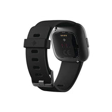 Load image into Gallery viewer, Fitbit Versa 2 Health and Fitness Smartwatch with Heart Rate, Music, Alexa Built-In, Sleep and Swim Tracking, Black/Carbon, One Size (S and L Bands Included)