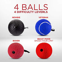 Load image into Gallery viewer, Boxing Reflex Ball by Champs - Boxing Equipment Fight Speed, MMA Boxing Gear Pro Punching Ball - Great for Reaction Speed and Hand Eye Coordination Training Reflex Bag Alternative (Set of 4)