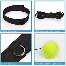 Load image into Gallery viewer, by.RH Fight Ball Reflex | Boxing Balls on String with Headband Training Speed Reaction Set Kit Hat Head Band Refex Punching Focus Reflexes Trainer Practice Punch Fitness Gym Boxer Cap… (Tennis Ball)