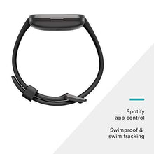 Load image into Gallery viewer, Fitbit Versa 2 Health and Fitness Smartwatch with Heart Rate, Music, Alexa Built-In, Sleep and Swim Tracking, Black/Carbon, One Size (S and L Bands Included)
