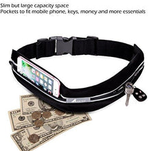 Load image into Gallery viewer, ABETER Best Running Belt Pocket Belt Waist Pack Pouch Sweatproof Rainproof Slim with 2 Expandable Pockets and No Bounce Zipper for Phone, Cards, Money, Sports,Travel, Jogging, Spy, Cycling, Hiking …
