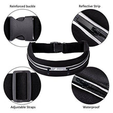 Load image into Gallery viewer, ABETER Best Running Belt Pocket Belt Waist Pack Pouch Sweatproof Rainproof Slim with 2 Expandable Pockets and No Bounce Zipper for Phone, Cards, Money, Sports,Travel, Jogging, Spy, Cycling, Hiking …
