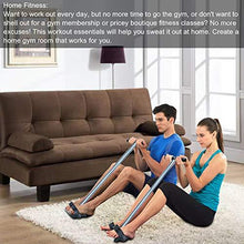 Load image into Gallery viewer, COVVY Elastic Sit Up Pull Rope Spring Tension Foot Pedal Abdomen Leg Exerciser Tummy Trimmer Equipment Bodybuilding Home Gym Arm Waist Sport Fitness Stretching Slimming Training (Black)
